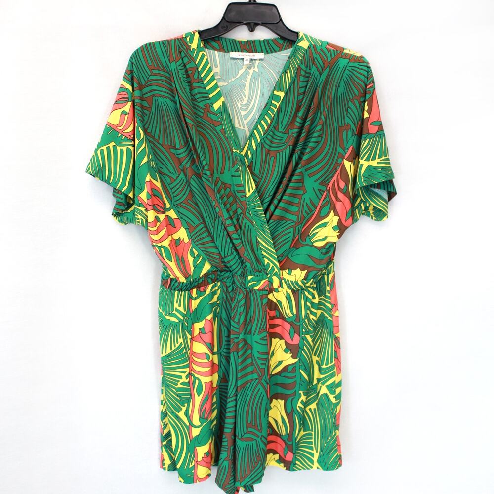 La Fee Maraboutee Tropical Print Jumpsuite Romper Overall 42 Large Made in Italy